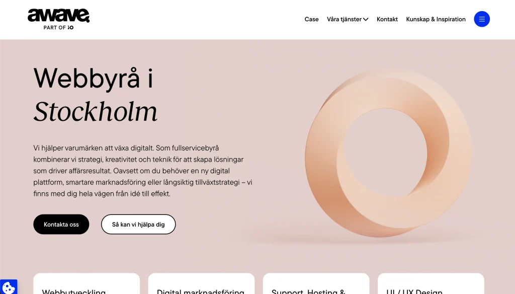 Awave.se startsida - Skärmavbild 26 augusti 2026