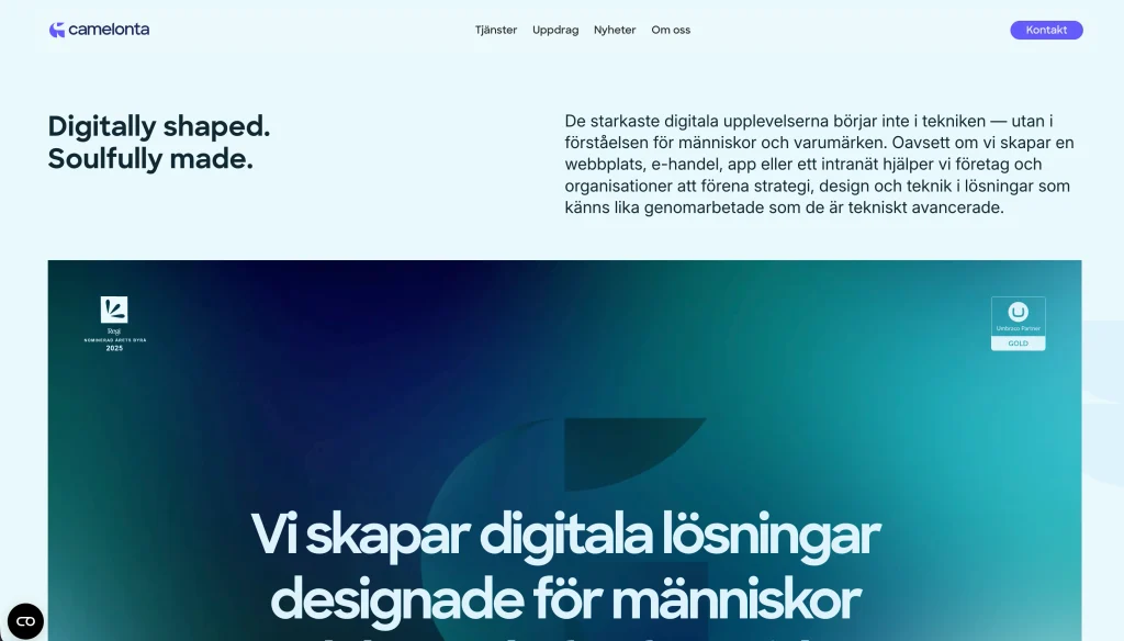 Camelonta.se startsida - Skärmavbild 26 augusti 2026