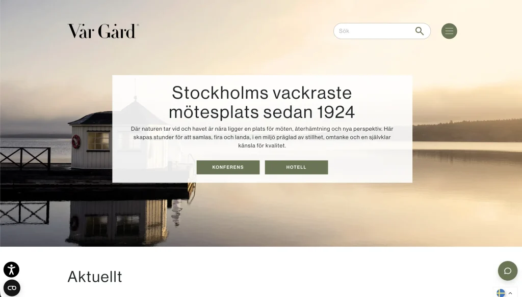 Vargard.se - Skärmavbild startsidan, tagen 26 augusti 2026
